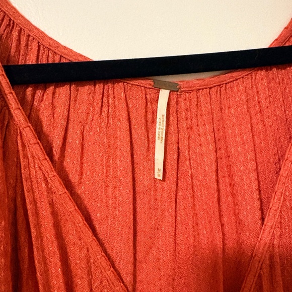 Free People Southwest Lace Maxi Dress Red Chimes Lace Embroidered Dress Tie Back - Picture 5 of 5